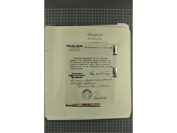 1945/46, Apolda bis Straußberg, interessante Sammlung inkl. etwas Sächsische Schwärzungen und Doubletten mit einigen besseren