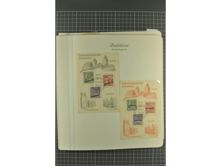 1945/46, Apolda bis Straußberg, interessante Sammlung inkl. etwas Sächsische Schwärzungen und Doubletten mit einigen besseren