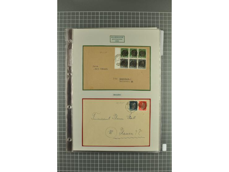 1945/46, Apolda bis Straußberg, interessante Sammlung inkl. etwas Sächsische Schwärzungen und Doubletten mit einigen besseren