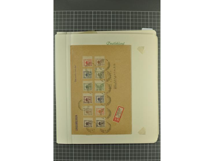 1945/46, Apolda bis Straußberg, interessante Sammlung inkl. etwas Sächsische Schwärzungen und Doubletten mit einigen besseren