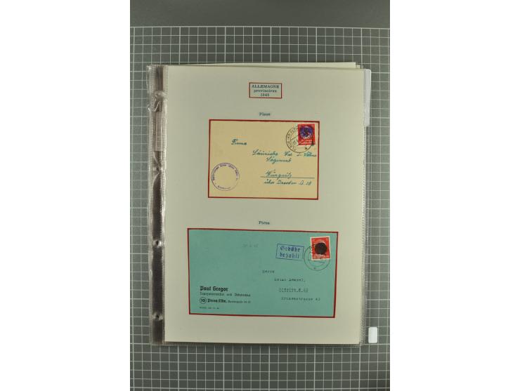 1945/46, Apolda bis Straußberg, interessante Sammlung inkl. etwas Sächsische Schwärzungen und Doubletten mit einigen besseren