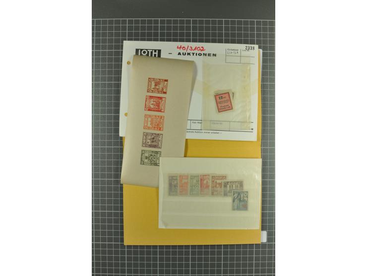 1945/46, Apolda bis Straußberg, interessante Sammlung inkl. etwas Sächsische Schwärzungen und Doubletten mit einigen besseren