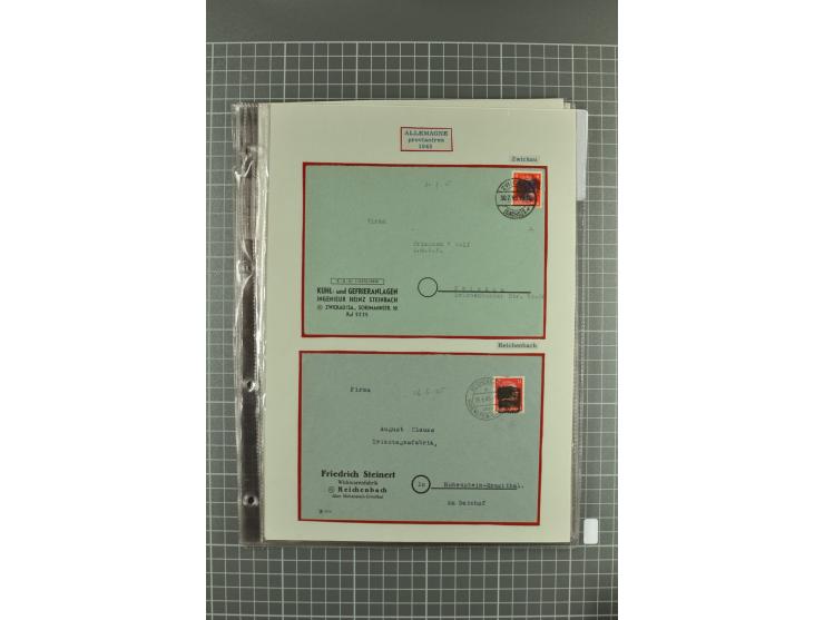 1945/46, Apolda bis Straußberg, interessante Sammlung inkl. etwas Sächsische Schwärzungen und Doubletten mit einigen besseren