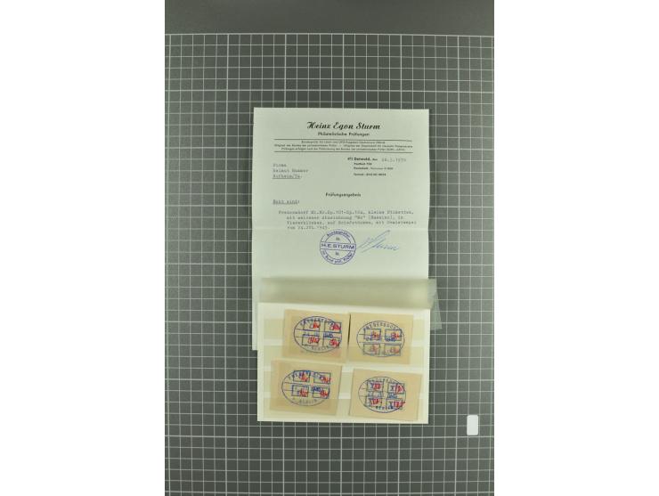1945/46, Apolda bis Straußberg, interessante Sammlung inkl. etwas Sächsische Schwärzungen und Doubletten mit einigen besseren