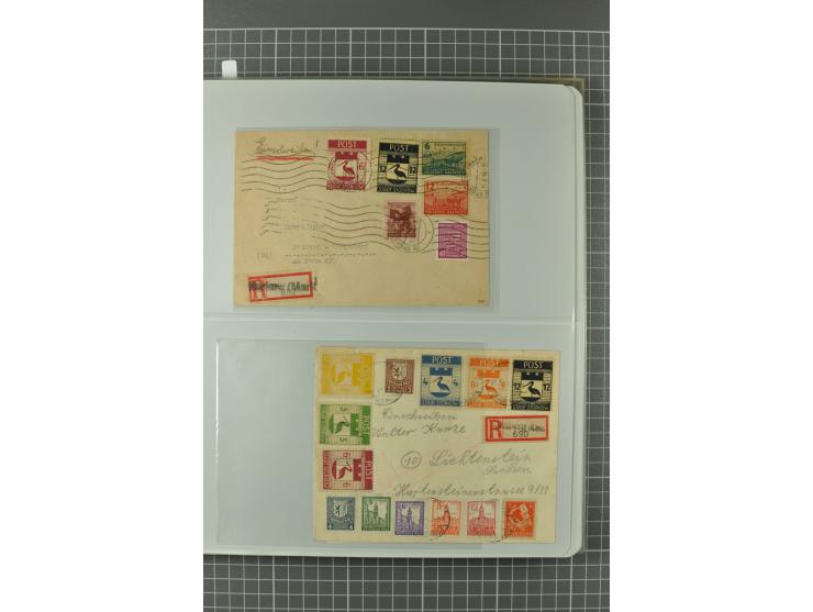 1945/48, umfangreiche Sammlung Altdöbern bis Wurzen mit ca. 280 Briefen, Karten und Ganzsachenkarten inkl. Barfreimachung und