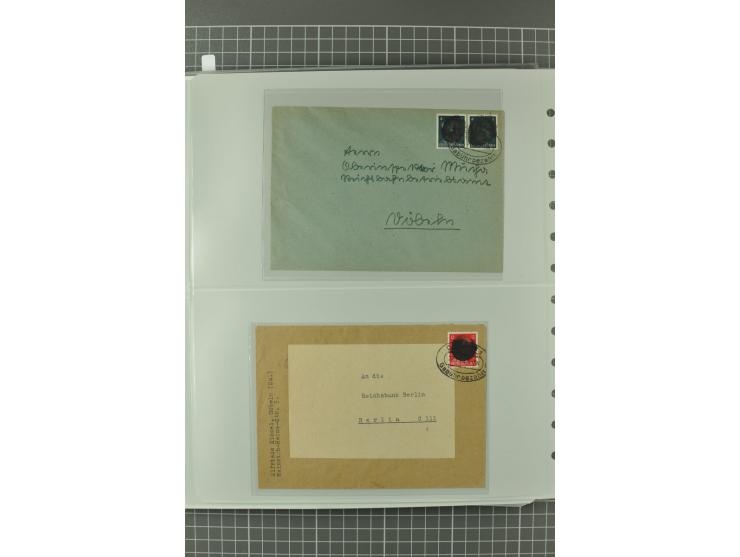 1945/48, umfangreiche Sammlung Altdöbern bis Wurzen mit ca. 280 Briefen, Karten und Ganzsachenkarten inkl. Barfreimachung und