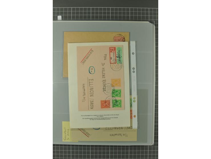 1945/48, umfangreiche Sammlung Altdöbern bis Wurzen mit ca. 280 Briefen, Karten und Ganzsachenkarten inkl. Barfreimachung und