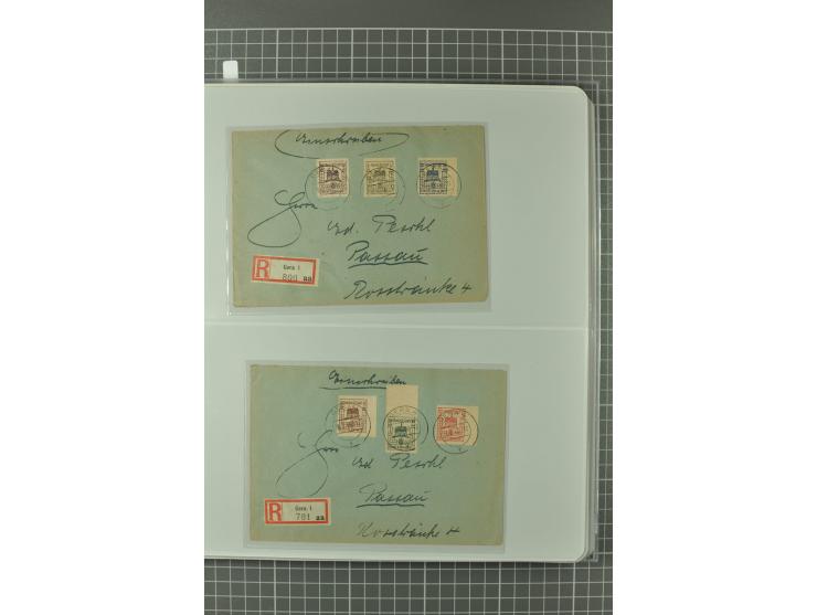 1945/48, umfangreiche Sammlung Altdöbern bis Wurzen mit ca. 280 Briefen, Karten und Ganzsachenkarten inkl. Barfreimachung und