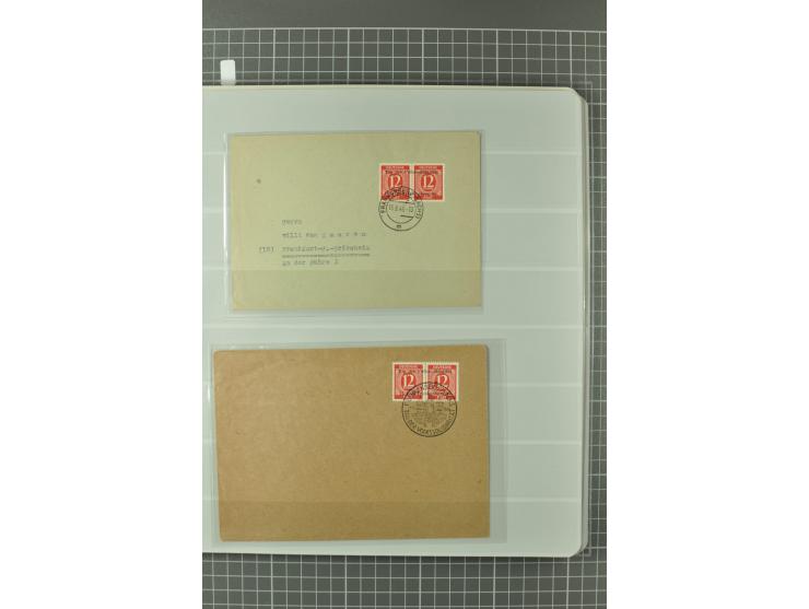 1945/48, umfangreiche Sammlung Altdöbern bis Wurzen mit ca. 280 Briefen, Karten und Ganzsachenkarten inkl. Barfreimachung und