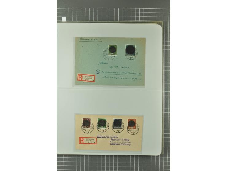 1945/48, umfangreiche Sammlung Altdöbern bis Wurzen mit ca. 280 Briefen, Karten und Ganzsachenkarten inkl. Barfreimachung und