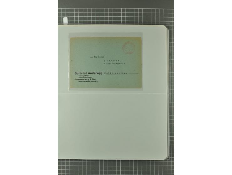 1945/48, umfangreiche Sammlung Altdöbern bis Wurzen mit ca. 280 Briefen, Karten und Ganzsachenkarten inkl. Barfreimachung und