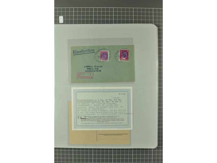 1945/48, umfangreiche Sammlung Altdöbern bis Wurzen mit ca. 280 Briefen, Karten und Ganzsachenkarten inkl. Barfreimachung und