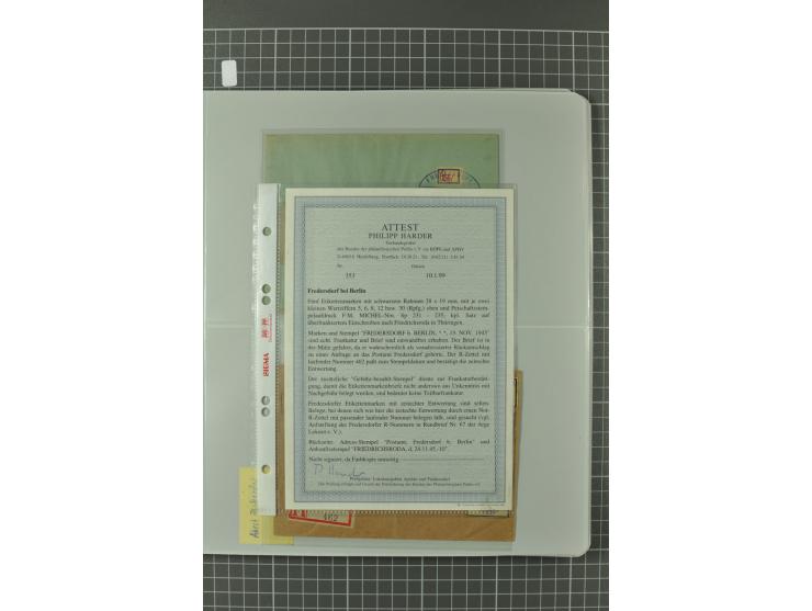 1945/48, umfangreiche Sammlung Altdöbern bis Wurzen mit ca. 280 Briefen, Karten und Ganzsachenkarten inkl. Barfreimachung und