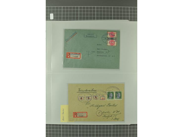 1945/48, umfangreiche Sammlung Altdöbern bis Wurzen mit ca. 280 Briefen, Karten und Ganzsachenkarten inkl. Barfreimachung und