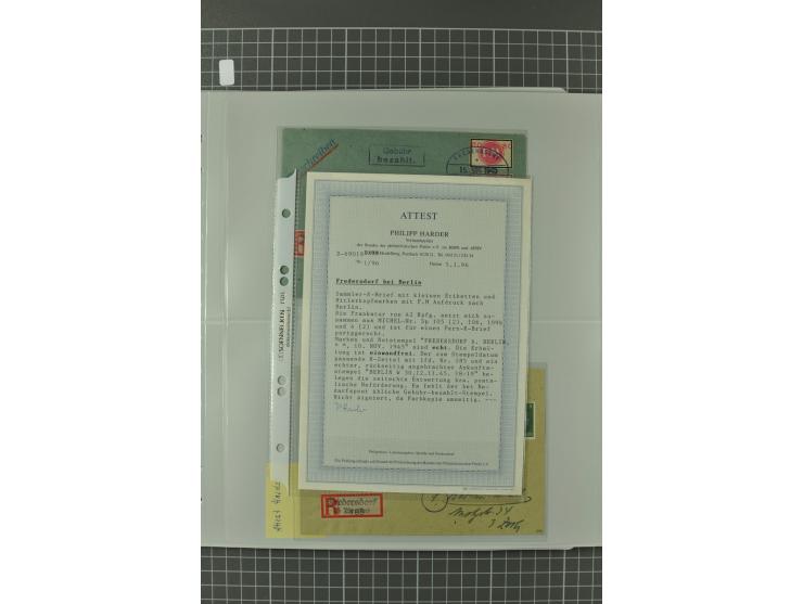 1945/48, umfangreiche Sammlung Altdöbern bis Wurzen mit ca. 280 Briefen, Karten und Ganzsachenkarten inkl. Barfreimachung und