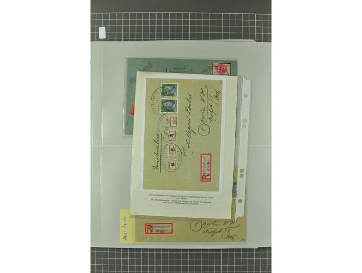 1945/48, umfangreiche Sammlung Altdöbern bis Wurzen mit ca. 280 Briefen, Karten und Ganzsachenkarten inkl. Barfreimachung und