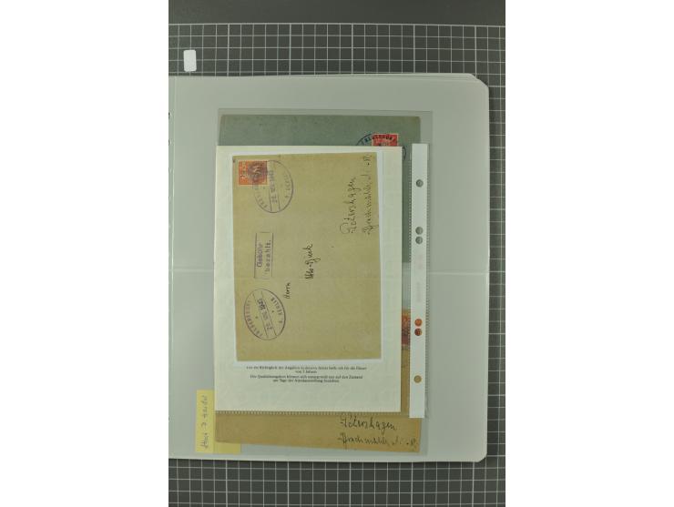1945/48, umfangreiche Sammlung Altdöbern bis Wurzen mit ca. 280 Briefen, Karten und Ganzsachenkarten inkl. Barfreimachung und