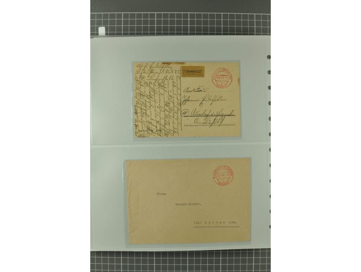 1945/48, umfangreiche Sammlung Altdöbern bis Wurzen mit ca. 280 Briefen, Karten und Ganzsachenkarten inkl. Barfreimachung und