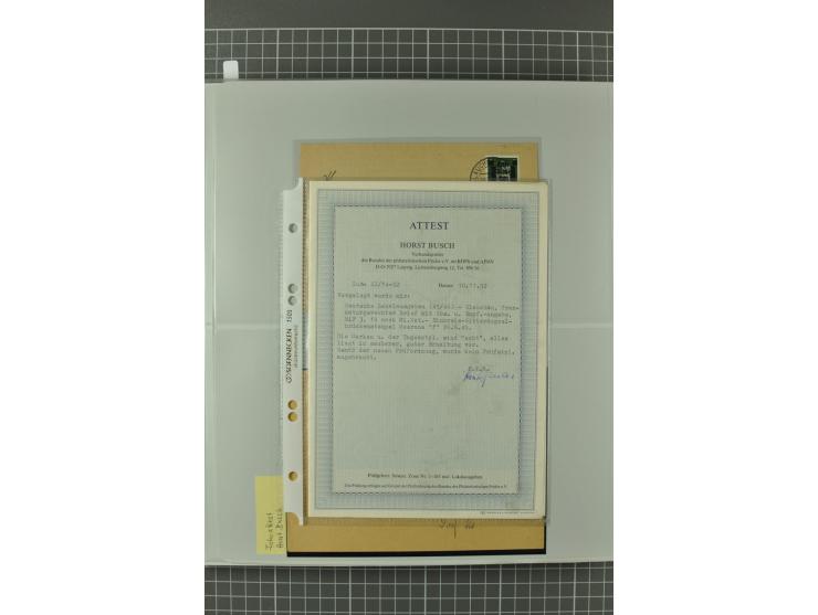 1945/48, umfangreiche Sammlung Altdöbern bis Wurzen mit ca. 280 Briefen, Karten und Ganzsachenkarten inkl. Barfreimachung und