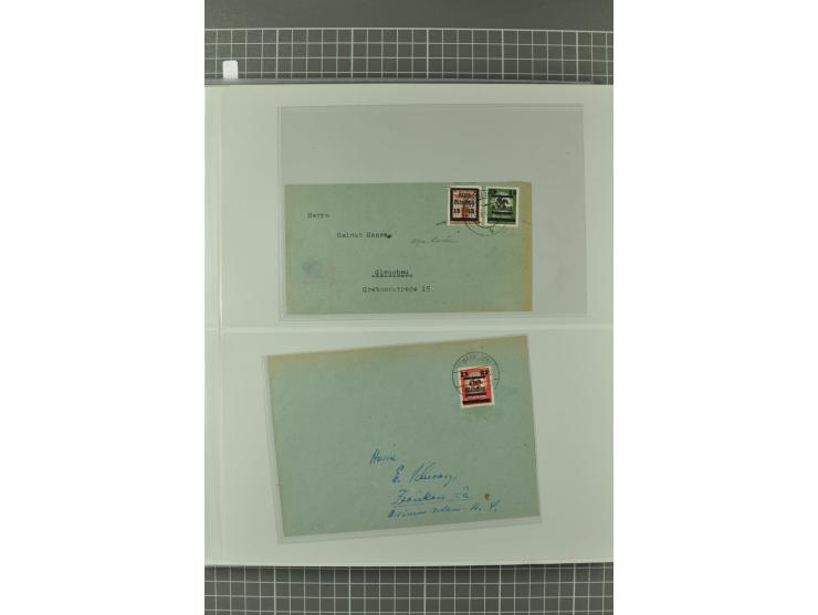 1945/48, umfangreiche Sammlung Altdöbern bis Wurzen mit ca. 280 Briefen, Karten und Ganzsachenkarten inkl. Barfreimachung und