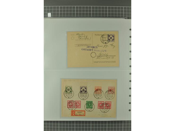 1945/48, umfangreiche Sammlung Altdöbern bis Wurzen mit ca. 280 Briefen, Karten und Ganzsachenkarten inkl. Barfreimachung und