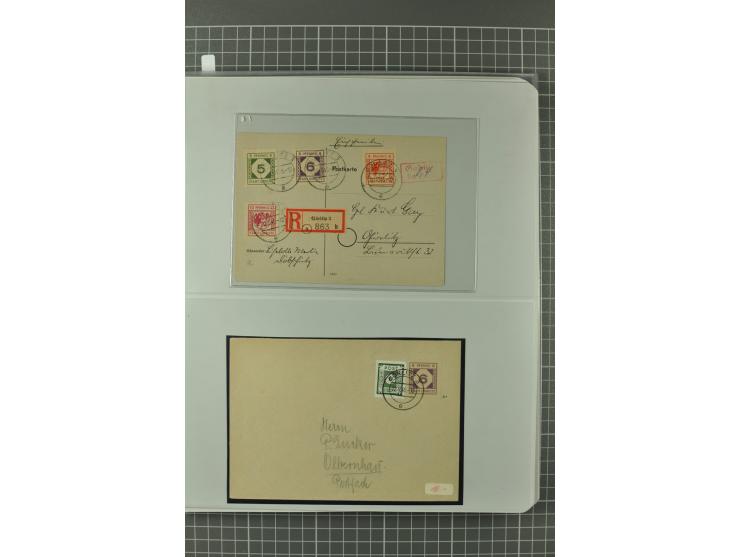 1945/48, umfangreiche Sammlung Altdöbern bis Wurzen mit ca. 280 Briefen, Karten und Ganzsachenkarten inkl. Barfreimachung und