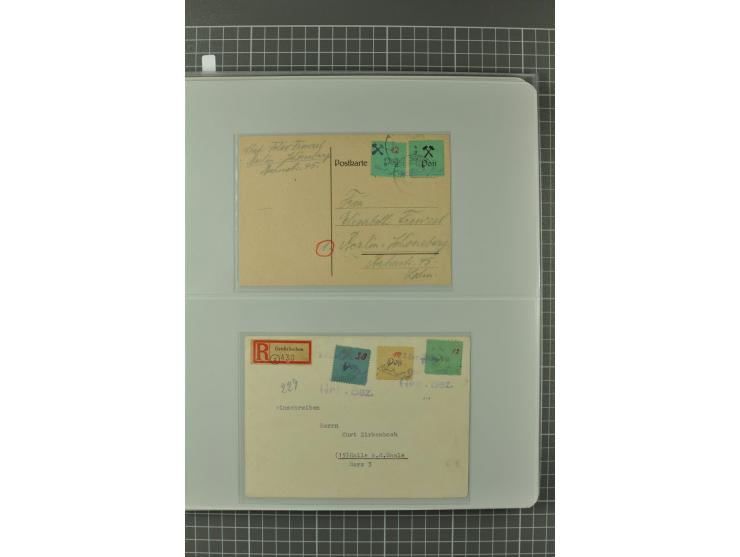 1945/48, umfangreiche Sammlung Altdöbern bis Wurzen mit ca. 280 Briefen, Karten und Ganzsachenkarten inkl. Barfreimachung und