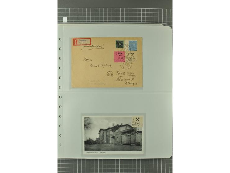 1945/48, umfangreiche Sammlung Altdöbern bis Wurzen mit ca. 280 Briefen, Karten und Ganzsachenkarten inkl. Barfreimachung und