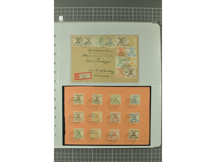 1945/48, umfangreiche Sammlung Altdöbern bis Wurzen mit ca. 280 Briefen, Karten und Ganzsachenkarten inkl. Barfreimachung und
