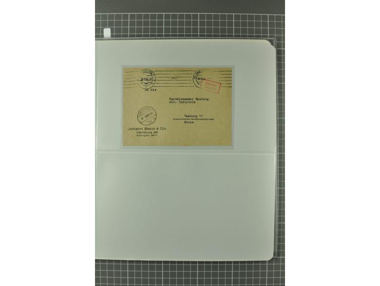 1945/48, umfangreiche Sammlung Altdöbern bis Wurzen mit ca. 280 Briefen, Karten und Ganzsachenkarten inkl. Barfreimachung und