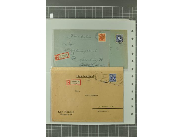 1945/48, umfangreiche Sammlung Altdöbern bis Wurzen mit ca. 280 Briefen, Karten und Ganzsachenkarten inkl. Barfreimachung und