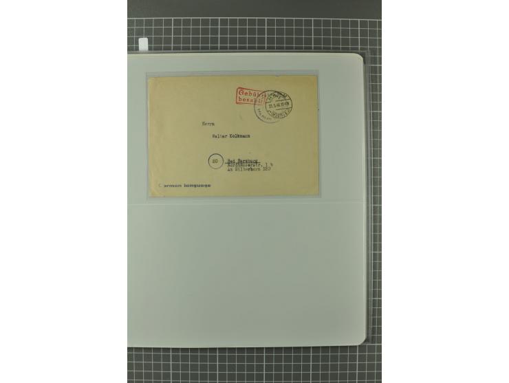 1945/48, umfangreiche Sammlung Altdöbern bis Wurzen mit ca. 280 Briefen, Karten und Ganzsachenkarten inkl. Barfreimachung und