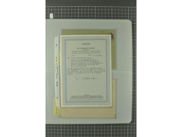 1945/48, umfangreiche Sammlung Altdöbern bis Wurzen mit ca. 280 Briefen, Karten und Ganzsachenkarten inkl. Barfreimachung und