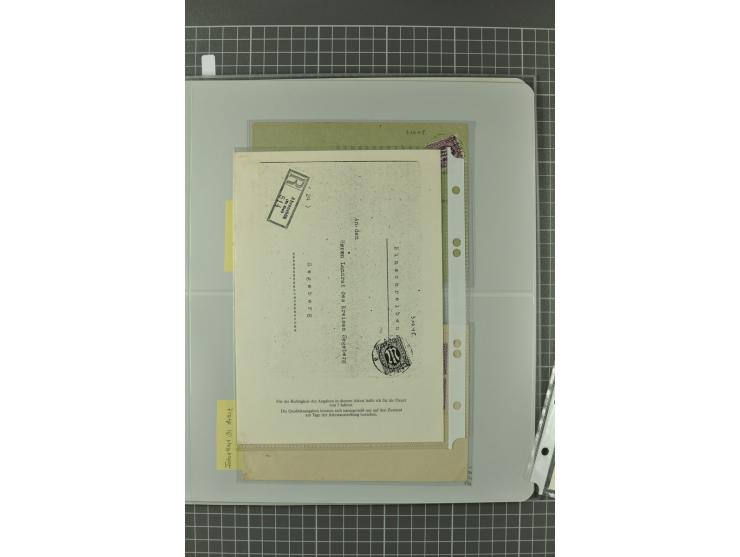 1945/48, umfangreiche Sammlung Altdöbern bis Wurzen mit ca. 280 Briefen, Karten und Ganzsachenkarten inkl. Barfreimachung und
