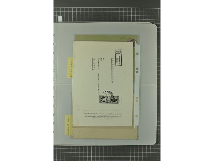 1945/48, umfangreiche Sammlung Altdöbern bis Wurzen mit ca. 280 Briefen, Karten und Ganzsachenkarten inkl. Barfreimachung und