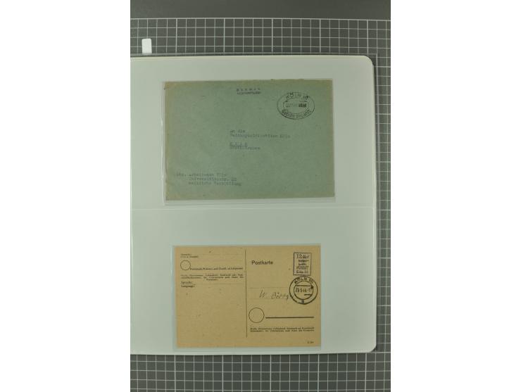 1945/48, umfangreiche Sammlung Altdöbern bis Wurzen mit ca. 280 Briefen, Karten und Ganzsachenkarten inkl. Barfreimachung und