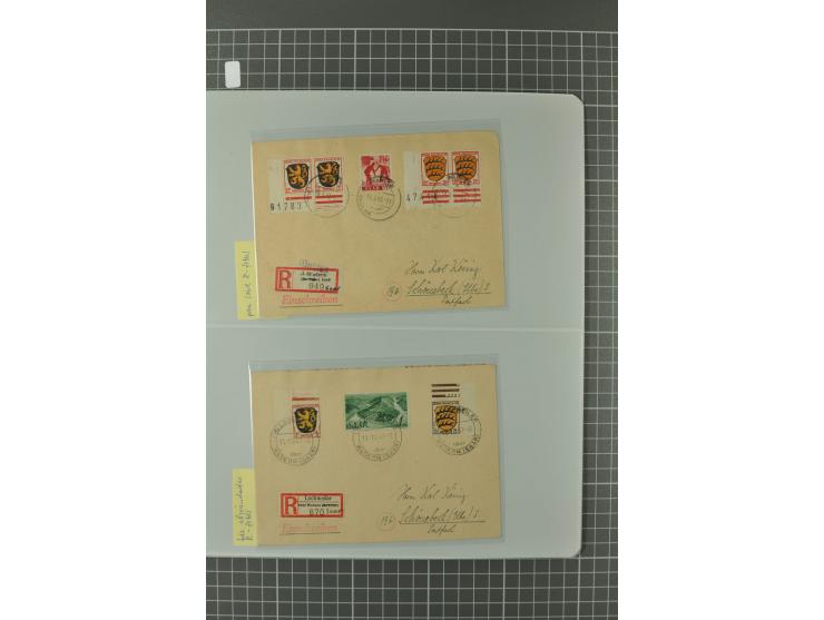 1945/48, umfangreiche Sammlung Altdöbern bis Wurzen mit ca. 280 Briefen, Karten und Ganzsachenkarten inkl. Barfreimachung und