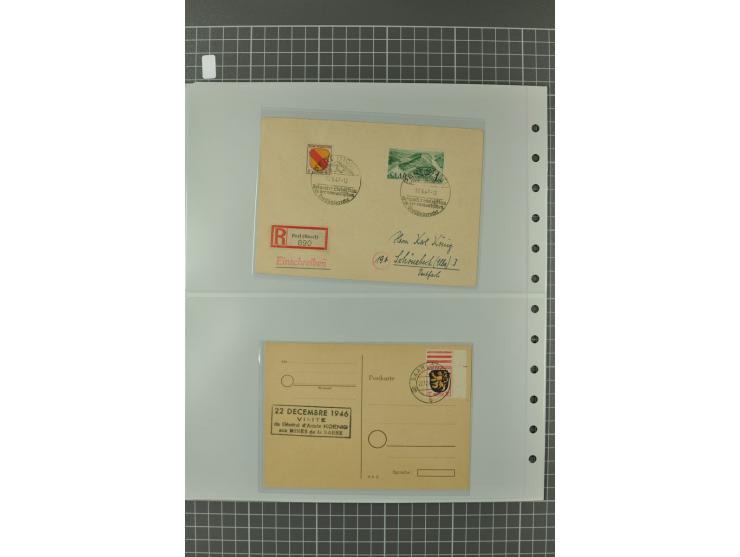 1945/48, umfangreiche Sammlung Altdöbern bis Wurzen mit ca. 280 Briefen, Karten und Ganzsachenkarten inkl. Barfreimachung und