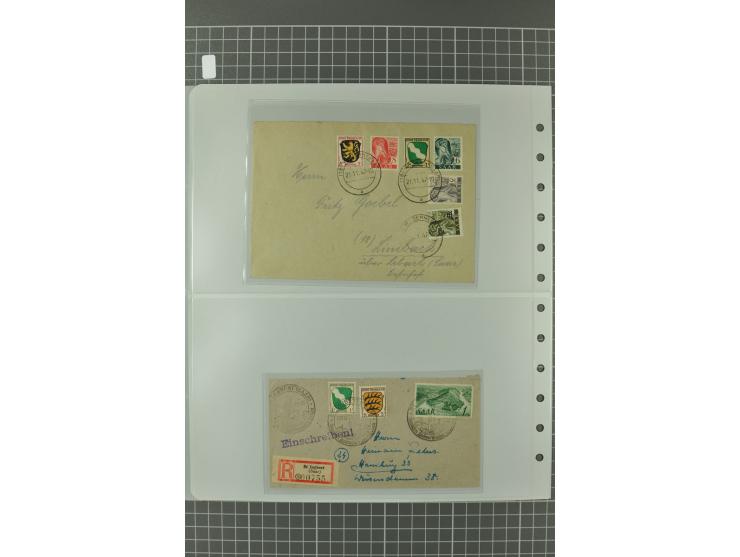 1945/48, umfangreiche Sammlung Altdöbern bis Wurzen mit ca. 280 Briefen, Karten und Ganzsachenkarten inkl. Barfreimachung und