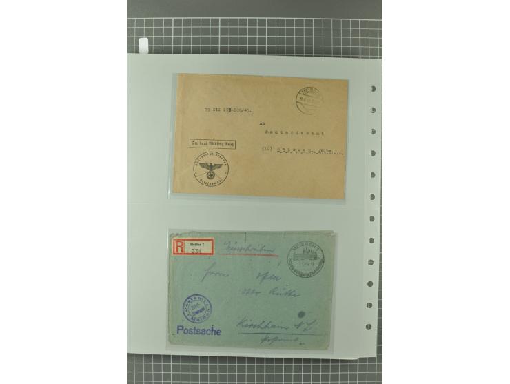 1945/48, umfangreiche Sammlung Altdöbern bis Wurzen mit ca. 280 Briefen, Karten und Ganzsachenkarten inkl. Barfreimachung und