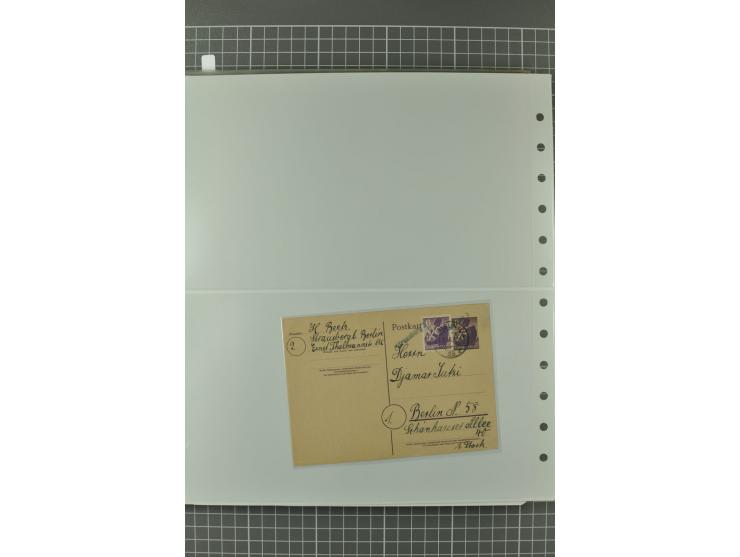 1945/48, umfangreiche Sammlung Altdöbern bis Wurzen mit ca. 280 Briefen, Karten und Ganzsachenkarten inkl. Barfreimachung und