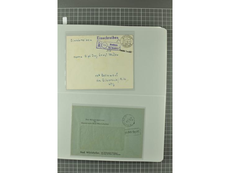 1945/48, umfangreiche Sammlung Altdöbern bis Wurzen mit ca. 280 Briefen, Karten und Ganzsachenkarten inkl. Barfreimachung und