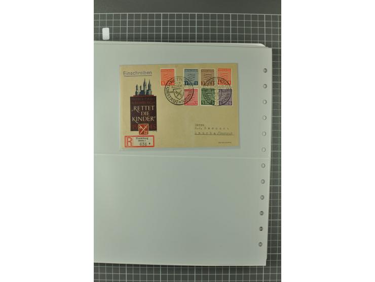 1945/48, umfangreiche Sammlung Altdöbern bis Wurzen mit ca. 280 Briefen, Karten und Ganzsachenkarten inkl. Barfreimachung und