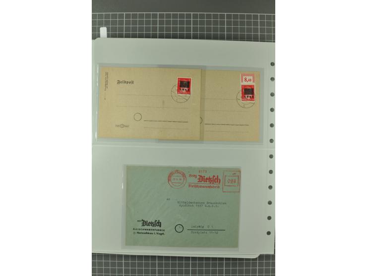 1945/48, umfangreiche Sammlung Altdöbern bis Wurzen mit ca. 280 Briefen, Karten und Ganzsachenkarten inkl. Barfreimachung und