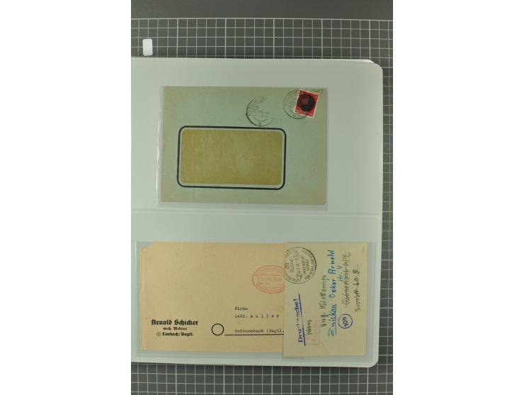 1945/48, umfangreiche Sammlung Altdöbern bis Wurzen mit ca. 280 Briefen, Karten und Ganzsachenkarten inkl. Barfreimachung und