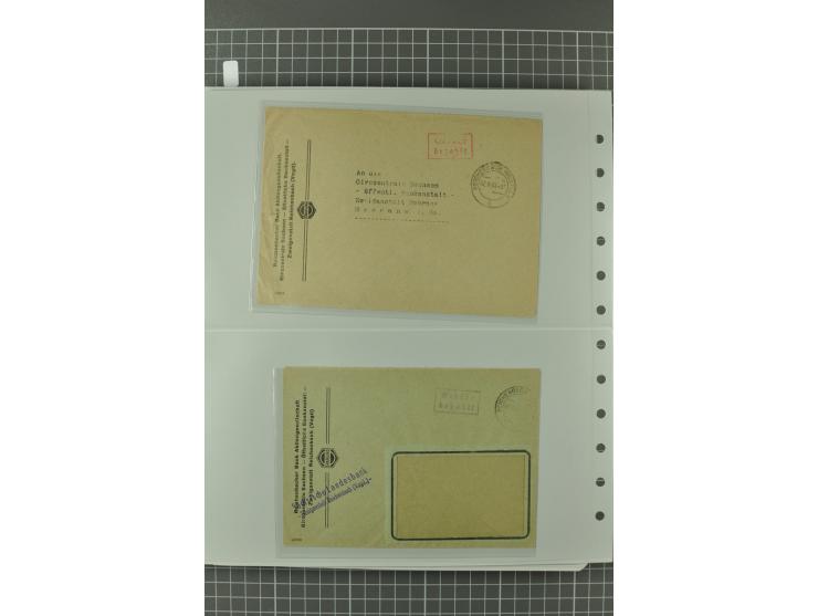 1945/48, umfangreiche Sammlung Altdöbern bis Wurzen mit ca. 280 Briefen, Karten und Ganzsachenkarten inkl. Barfreimachung und