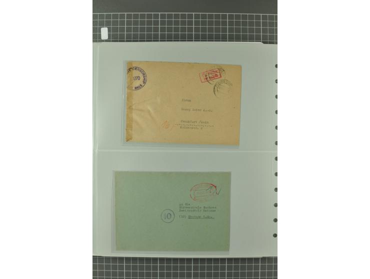 1945/48, umfangreiche Sammlung Altdöbern bis Wurzen mit ca. 280 Briefen, Karten und Ganzsachenkarten inkl. Barfreimachung und