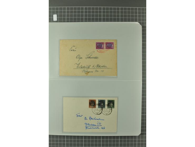 1945/48, umfangreiche Sammlung Altdöbern bis Wurzen mit ca. 280 Briefen, Karten und Ganzsachenkarten inkl. Barfreimachung und