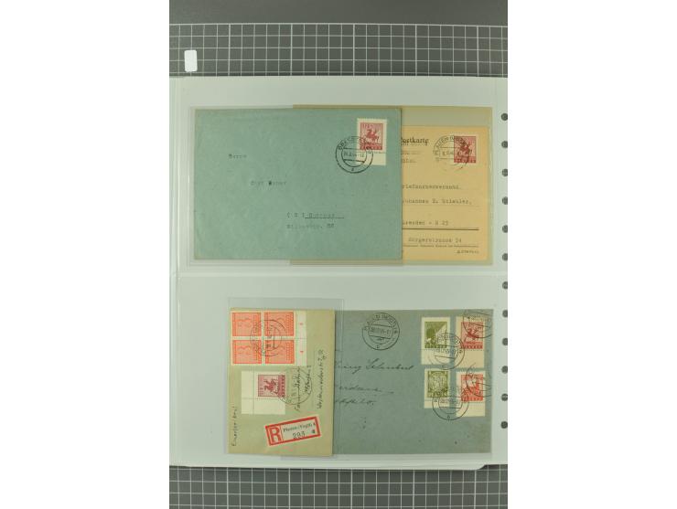 1945/48, umfangreiche Sammlung Altdöbern bis Wurzen mit ca. 280 Briefen, Karten und Ganzsachenkarten inkl. Barfreimachung und