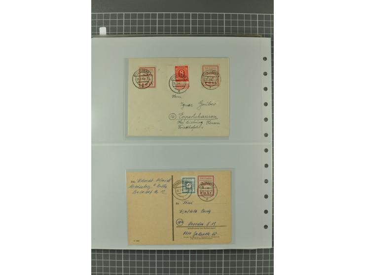 1945/48, umfangreiche Sammlung Altdöbern bis Wurzen mit ca. 280 Briefen, Karten und Ganzsachenkarten inkl. Barfreimachung und